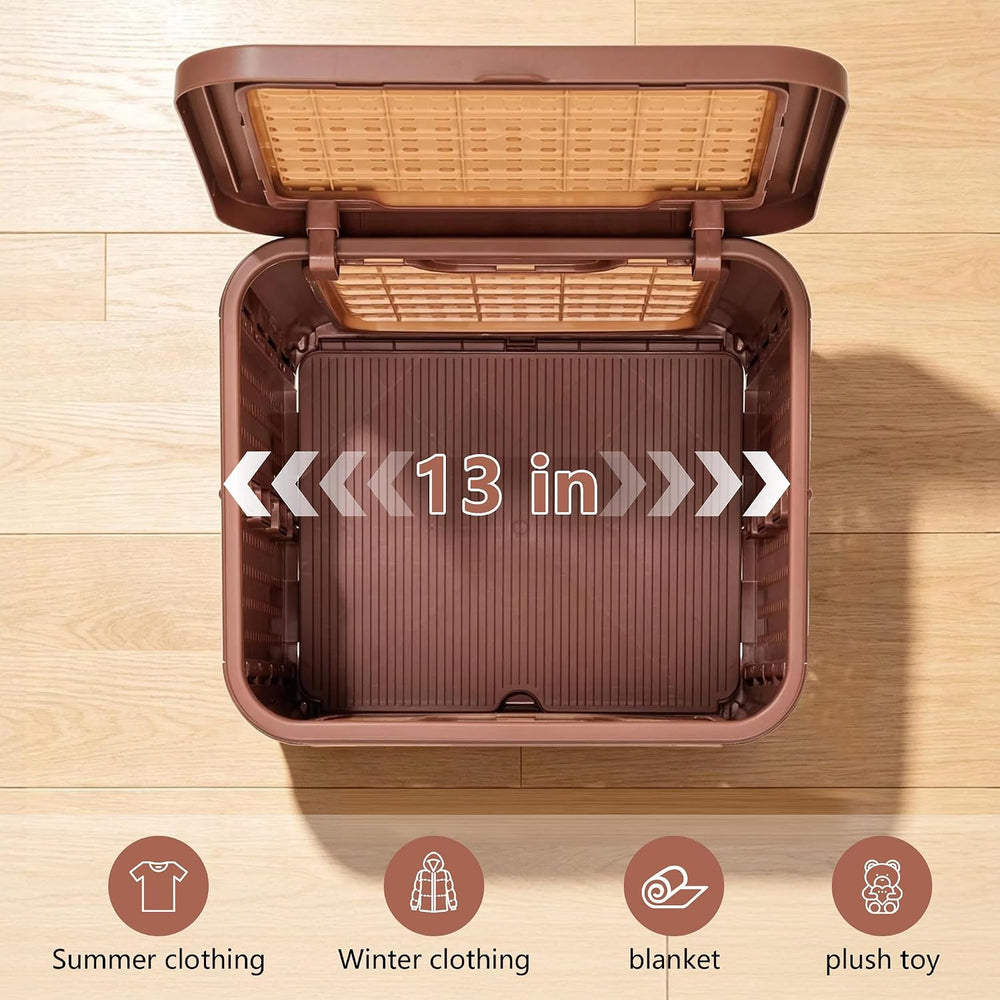 VECELO Laundry Hamper with Clothes Rack, Rolling Laundry Basket with Lid and ...