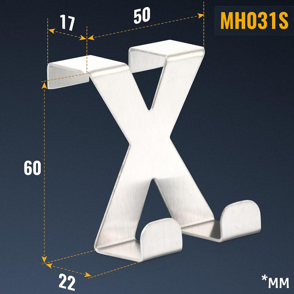 RICOO Premium Over Door Hanger, MH031S, Stainless Steel Door Hooks, Durable a...