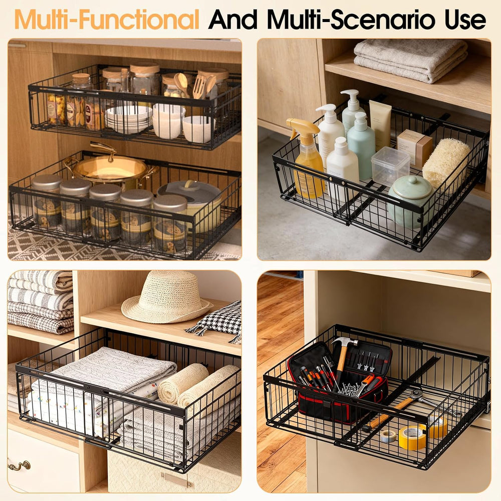 Expandable Pull Out Cabinet Organizer Adjustable Width 13"-20", Kit...