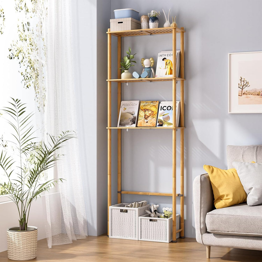 AmazerBath Bamboo Over The Toilet Storage Shelf, 3-Tier Bathroom Over Toilet ...
