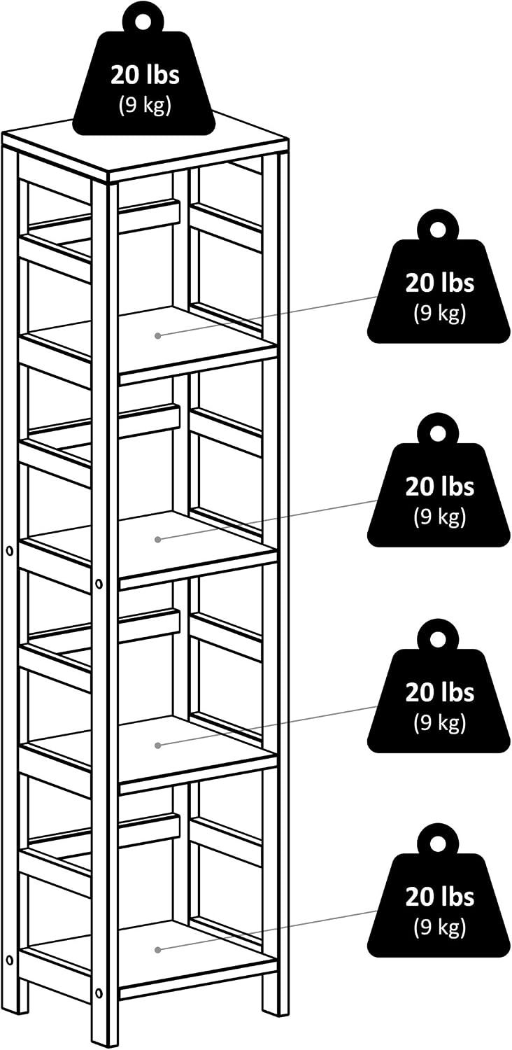 Winsome Leo Beech Wood 4-Tier Shelf, Espresso92514