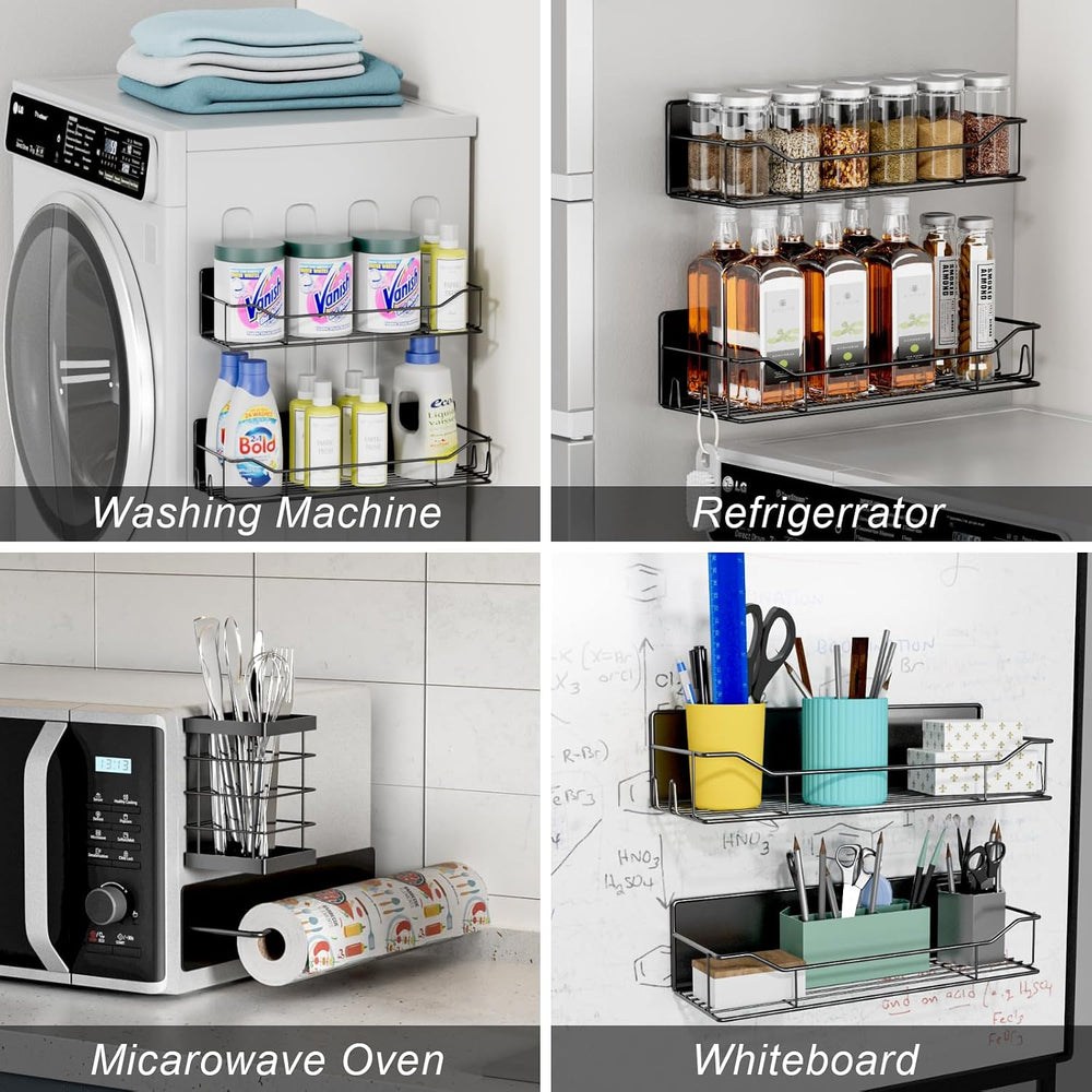 Magnetic Spice Rack for Refrigerator,8 Pack Magnetic Fridge Shelf, Moveable S...