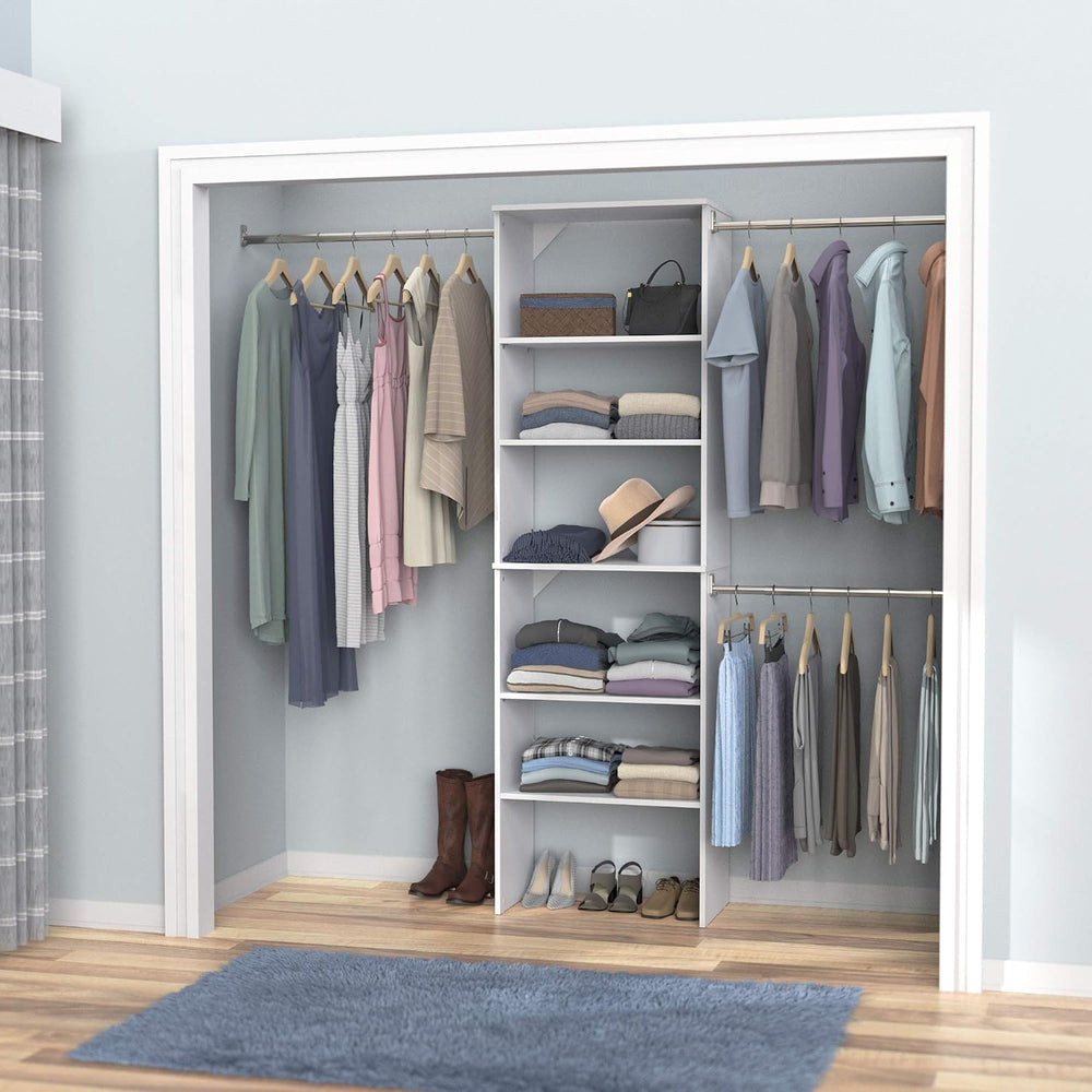 ClosetMaid SuiteSymphony Wood Closet Organizer System, 25-Inch Starter Kit wi...