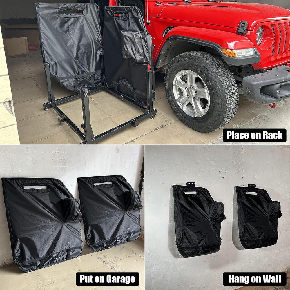 SUNPIE Hard Door Storage Bags for 1976-2024 Jeep Wrangler & Gladiator