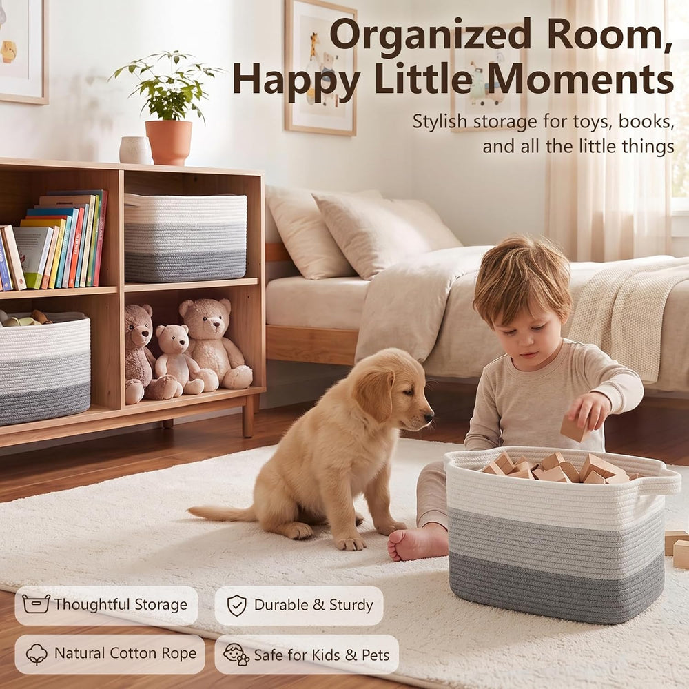 OIASKET Storage Basket for Organizing 3 Pack, Woven Baskets for Storage