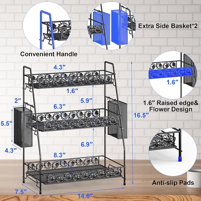3-Tier Large Size Storage Rack, Counter Organiztion
