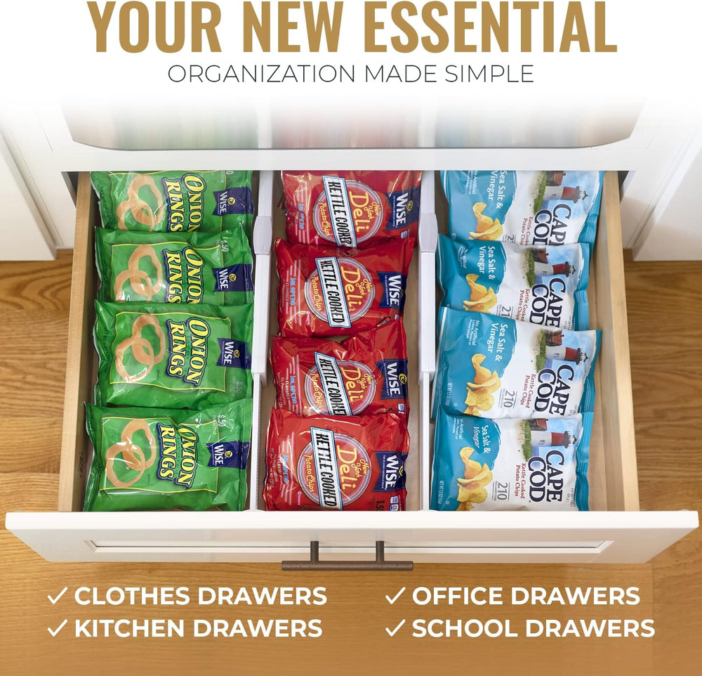 RAPTUROUS Adjustable Deep Drawer Divider – 6" Tall, Expandable 13-22&quo...