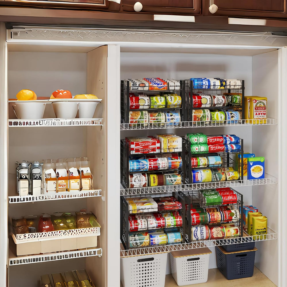 3 Tier Stackable Can Rack Organizer, Adjustable Can Holder for Pantry