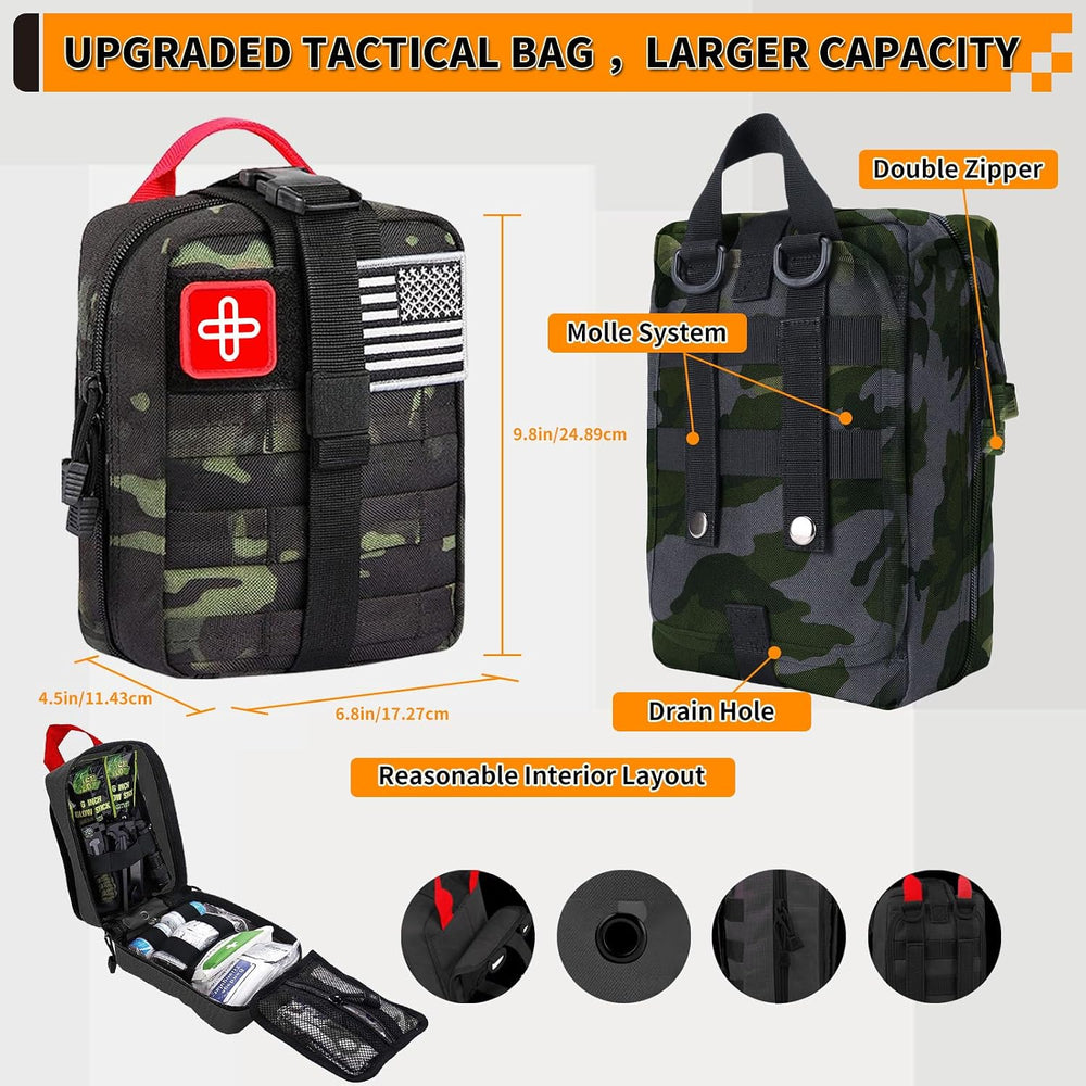 Survival Kit, Gifts for Men Women Teen Boys, 252 pcs Survival Gear and Equipm...