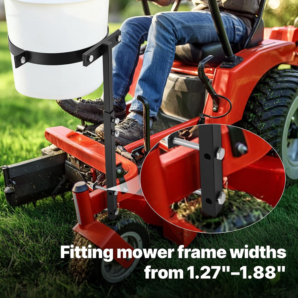 5 Gallon Trash Bucket Holder, Adjustable Height: 19.3–28.3'', Clamp-O...