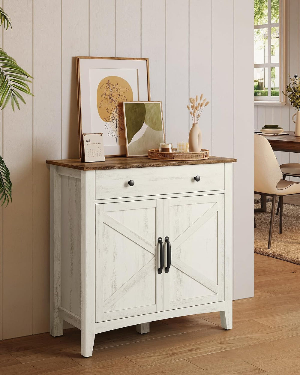 VASAGLE Buffet Cabinet, Coffee Bar with a Drawer, Adjustable Shelf