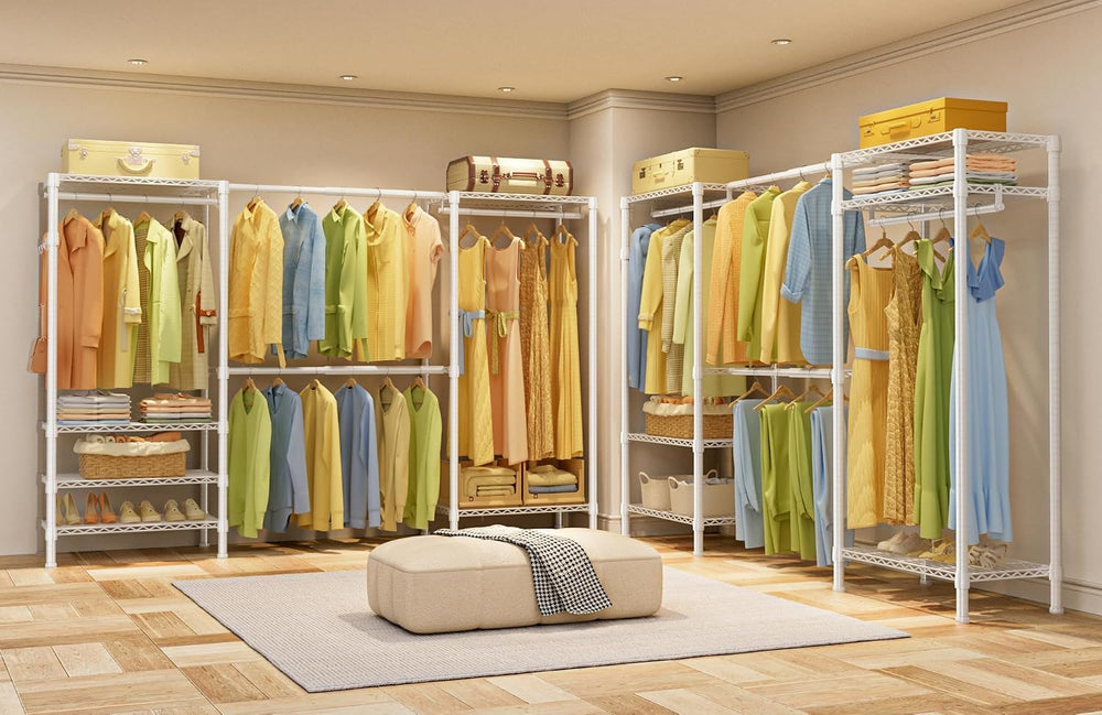 SEMHOR E06 Expandable Heavy Duty Clothes Rack for Reach-in Closet