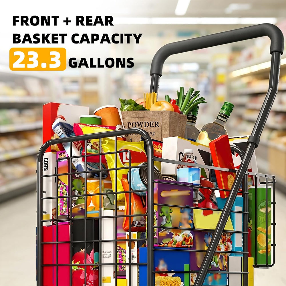 Kiffler Stair Climber Grocery Shopping Cart with 360° Swivel & Tri-Wheels