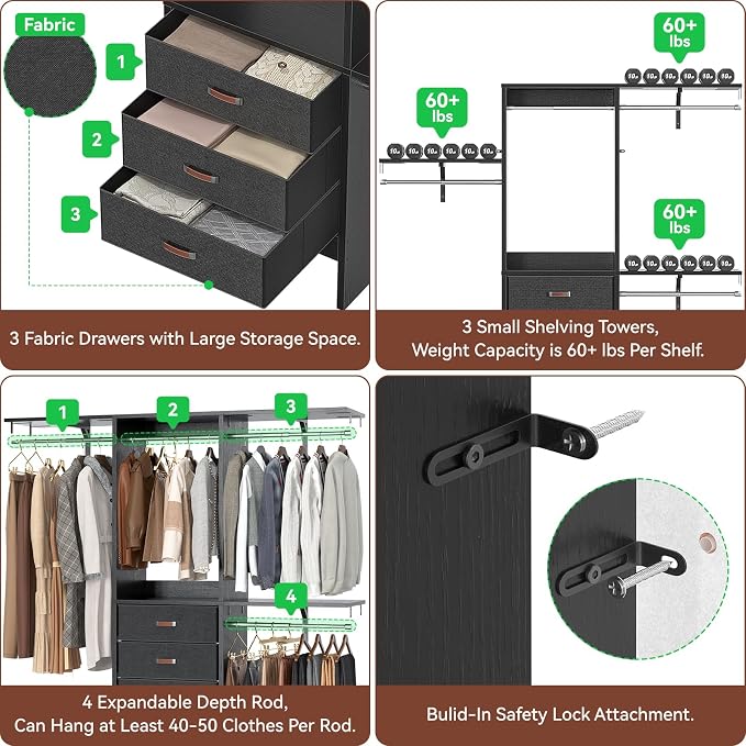 Armocity 5FT Small Closet System