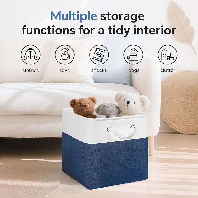 13x13 Inch Cube Storage Bins (6 Pack)