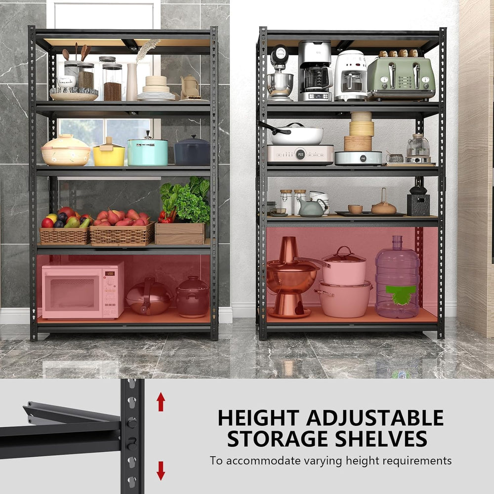 72" H Garage Storage Shelves,Storage Shelves Heavy Duty,2400LBS Heavy Du...