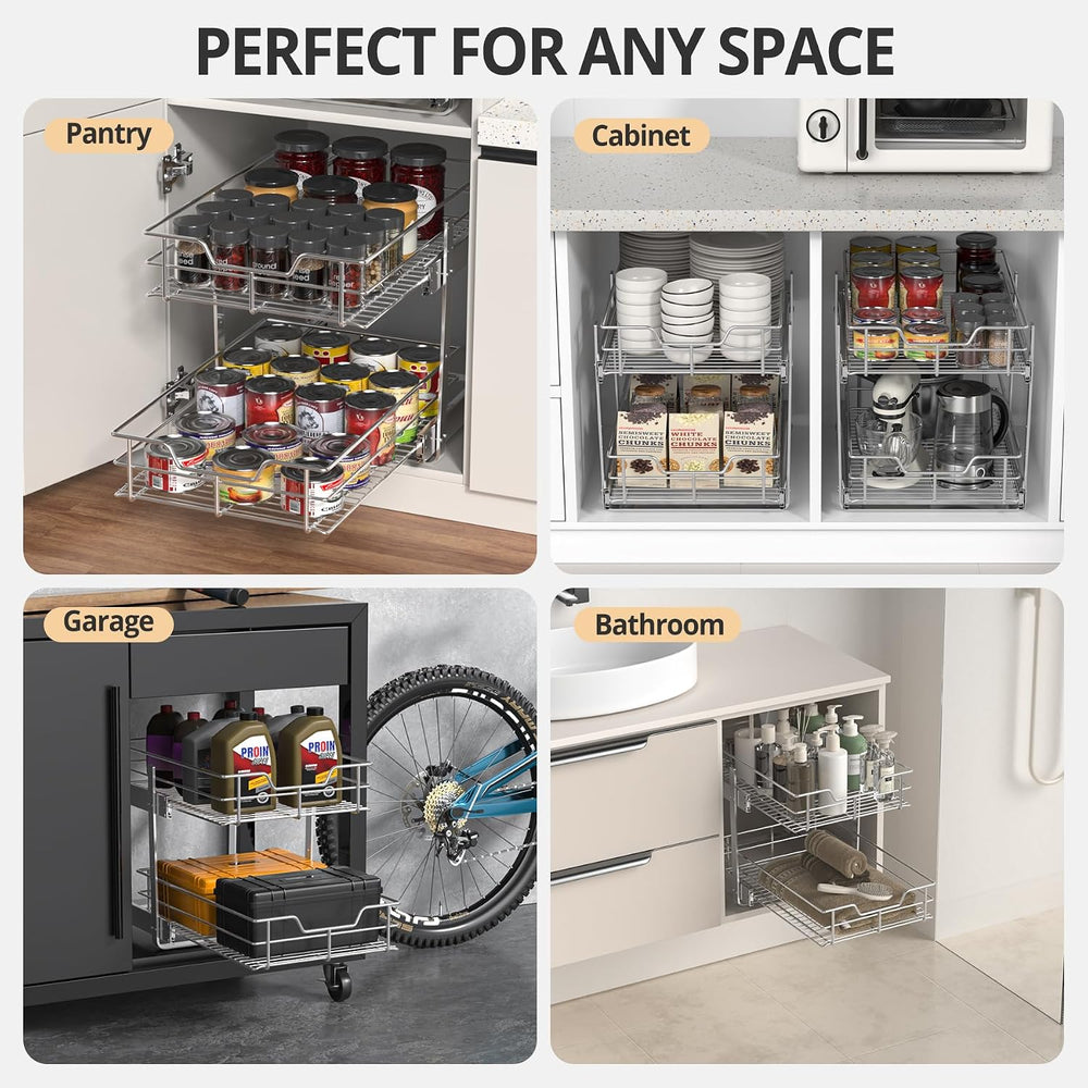ZOINLIY Pull Out Cabinet Organizer,Slide Out Kitchen Organizers and Storage |...