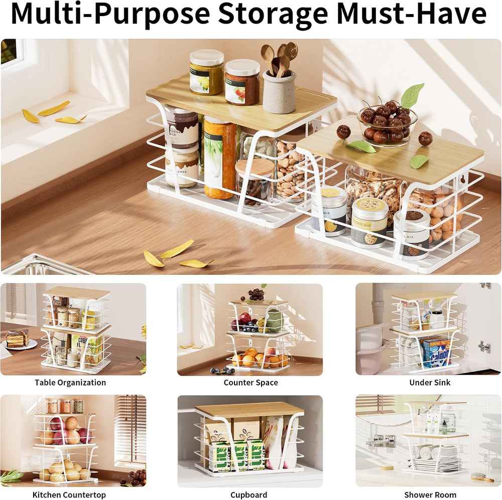 TIDIIABODE 2 Pack Kitchen Organization for Onions,Potatoes - Fruit Basket for...