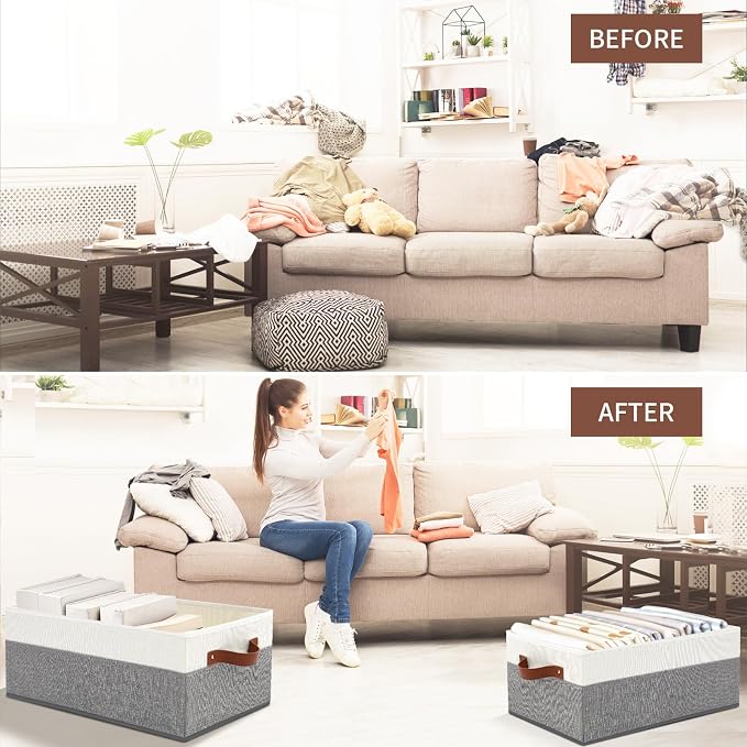 6 Pack Closet Storage Bins, Storage Baskets
