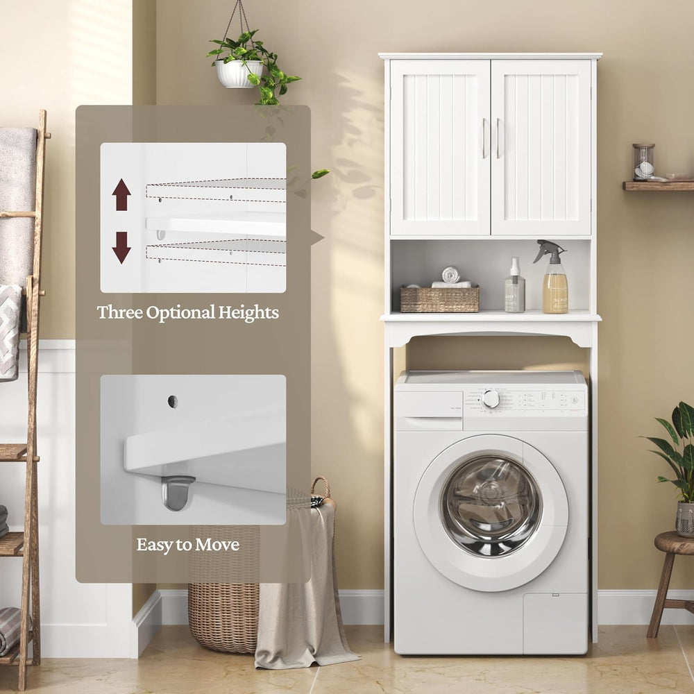 Yaheetech Over the Toilet Storage Cabinet, Bathroom Organizer, White