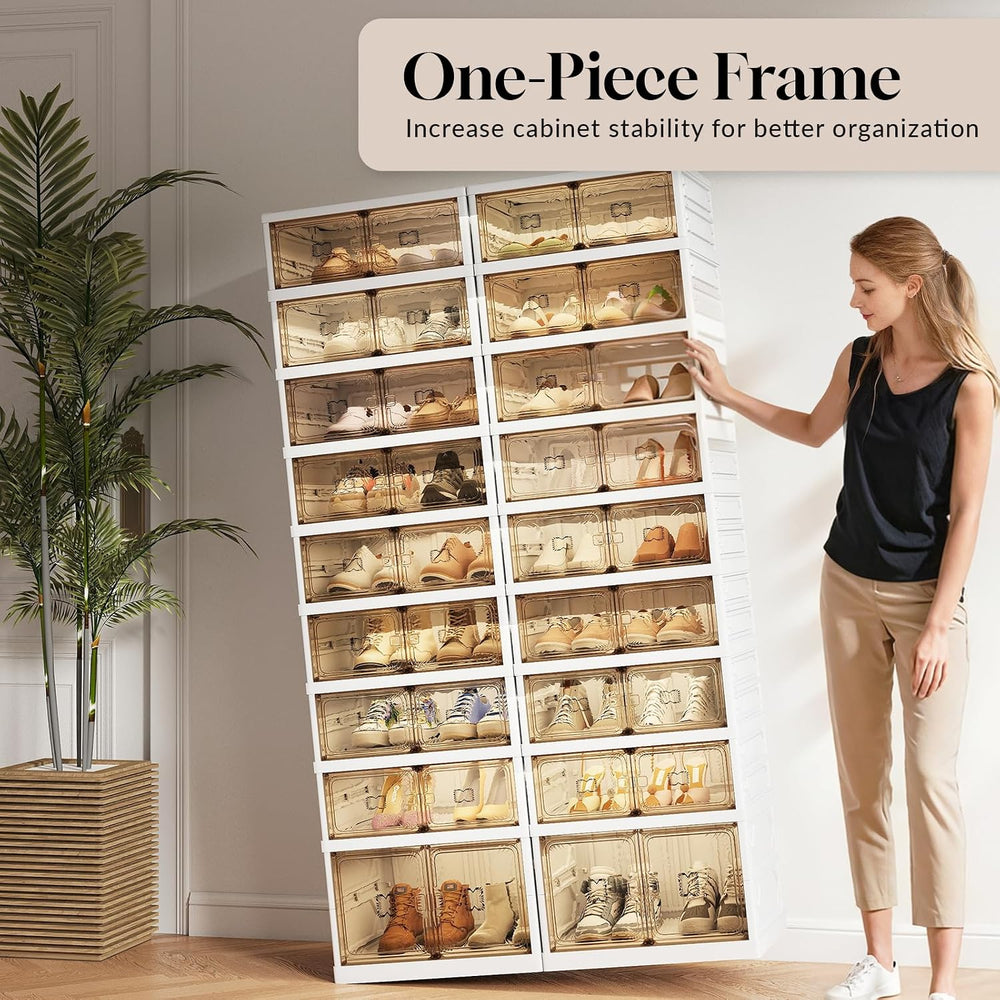 9-Tier Foldable Shoe Rack Organizer, 36 Pairs Shoe Cabinet