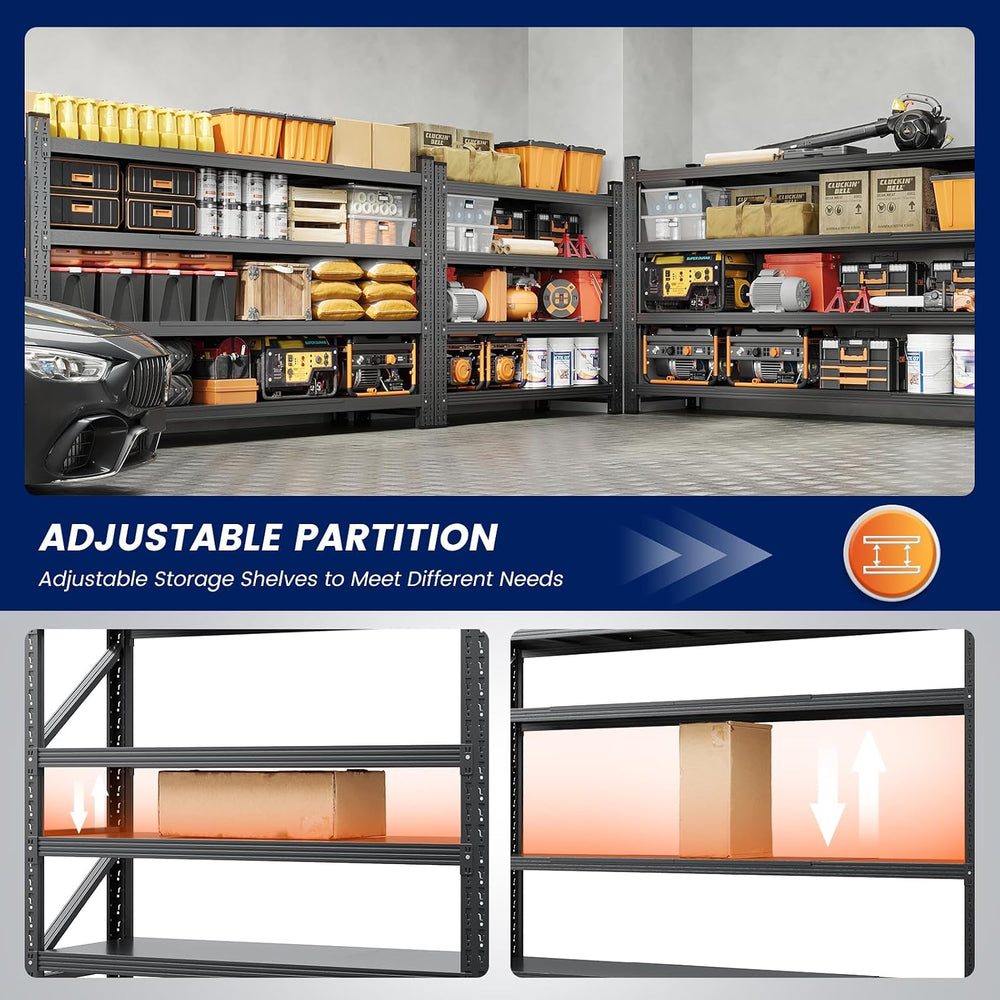 Yizosh 71" W Garage Shelving,5000LBS Heavy Duty Shelf,Adjustable Utility...