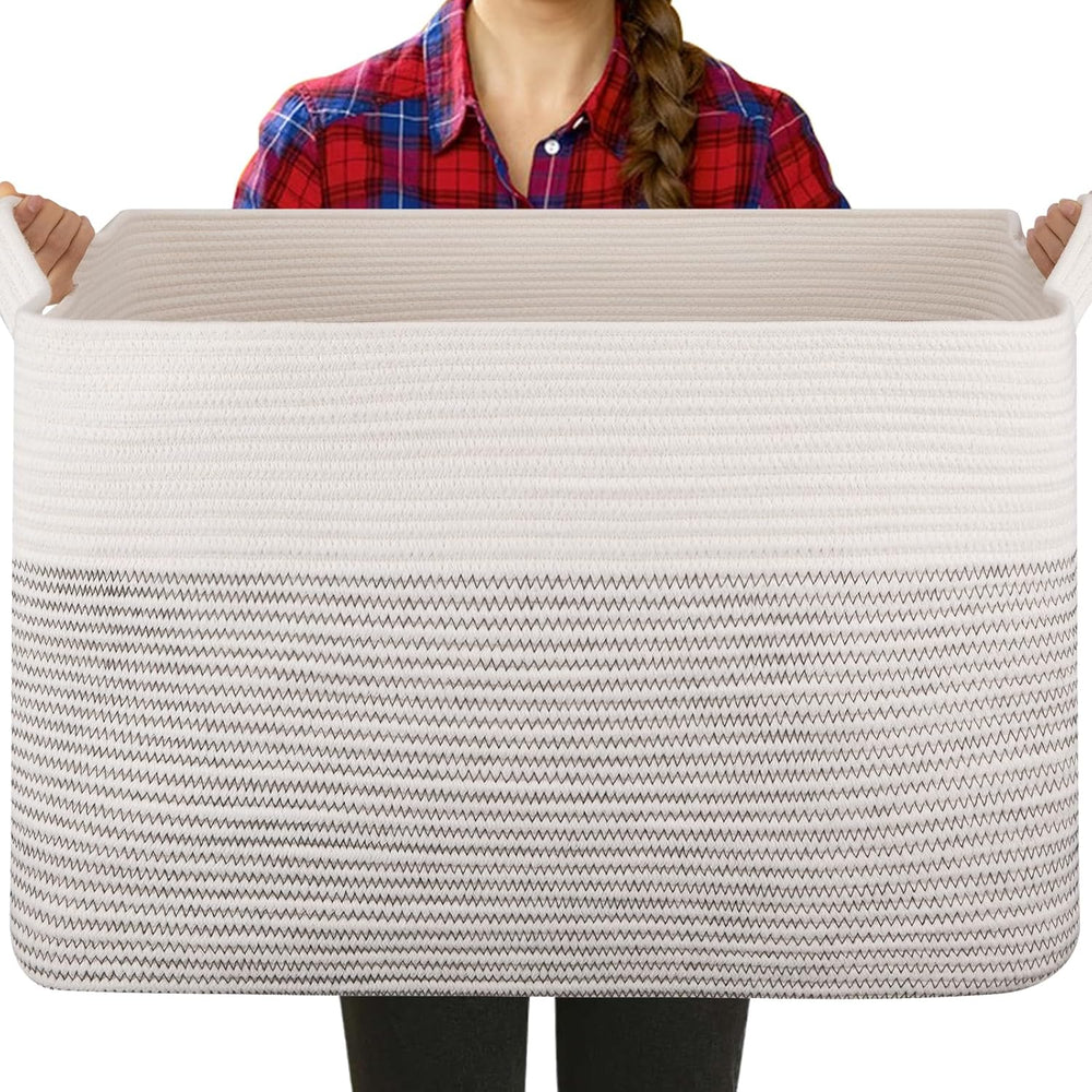 OIASKET 90L Extra Large Blanket Basket Living Room, 24"x16.9"x14.2&...