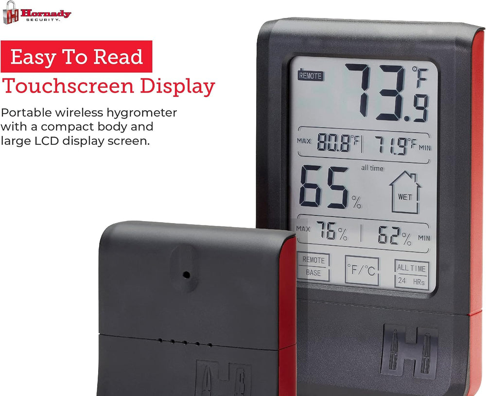 Hornady Wireless Hygrometer, 95907 - Includes a Remote Base & Digital Tou...