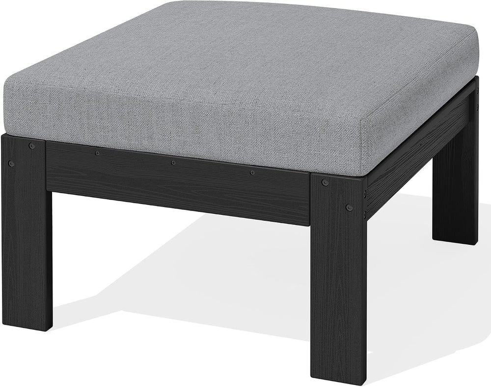 SERWALL HDPE Outdoor Ottoman with Cushions for Outdoo Sofa
