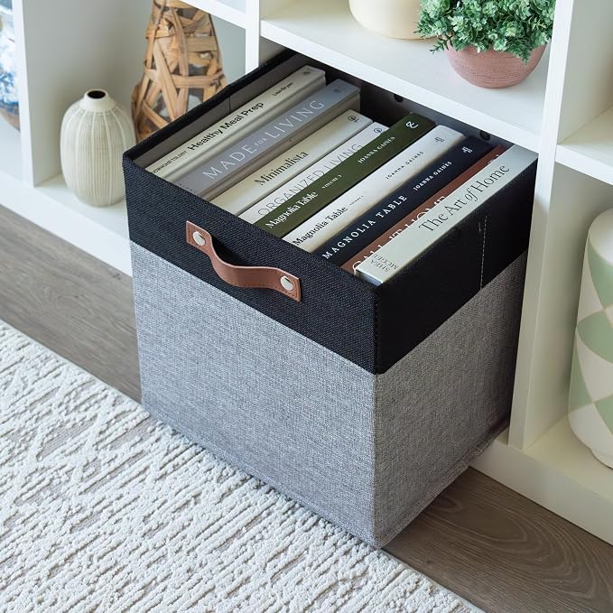 OrganiHaus 12x12 Fabric Storage Bins (Set of 4)