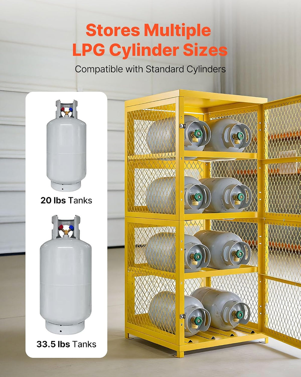 VEVOR Horizontal Cylinder Storage Cabinet, 30"L x 30"W x 70.3"...
