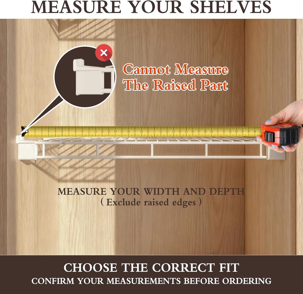 Wire Shelf Covers, 26 x 12 PVC Shelf Covers for Wire Shelving Pantry (5Pcs)