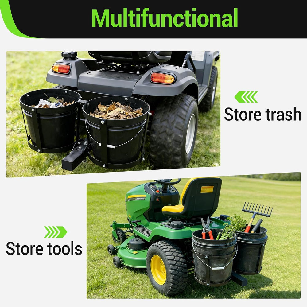 Pindex Heavy Duty ATV Pail Carrier, Universal Bucket Holder for UTV, Lawn Mow...