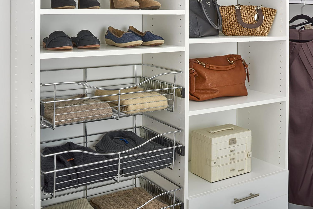 REV-A-SHELF Chrome 24" Wire Pullout Basket for 14" Deep Closet - 7&...