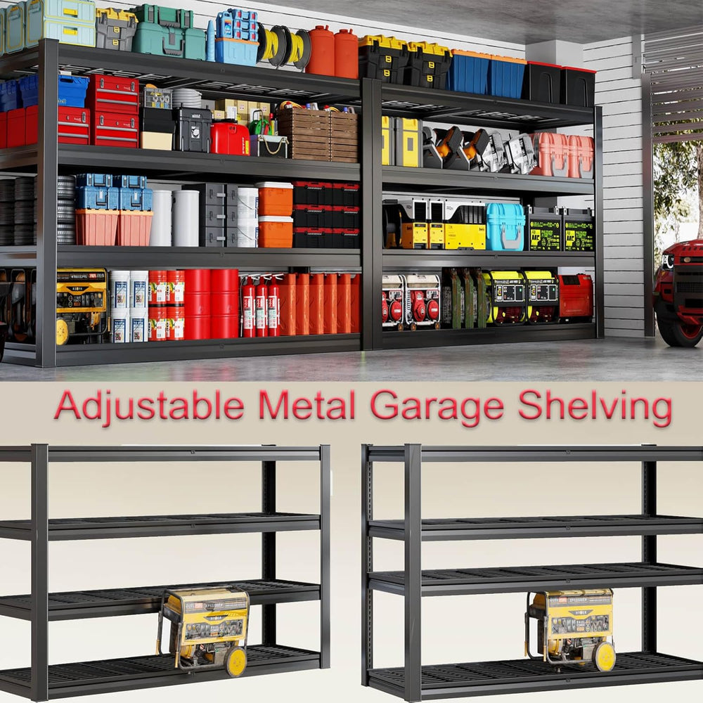 68" Wide Heavy Duty Garage Shelving Units, 5-Tier Deep Storage Shelves,B...
