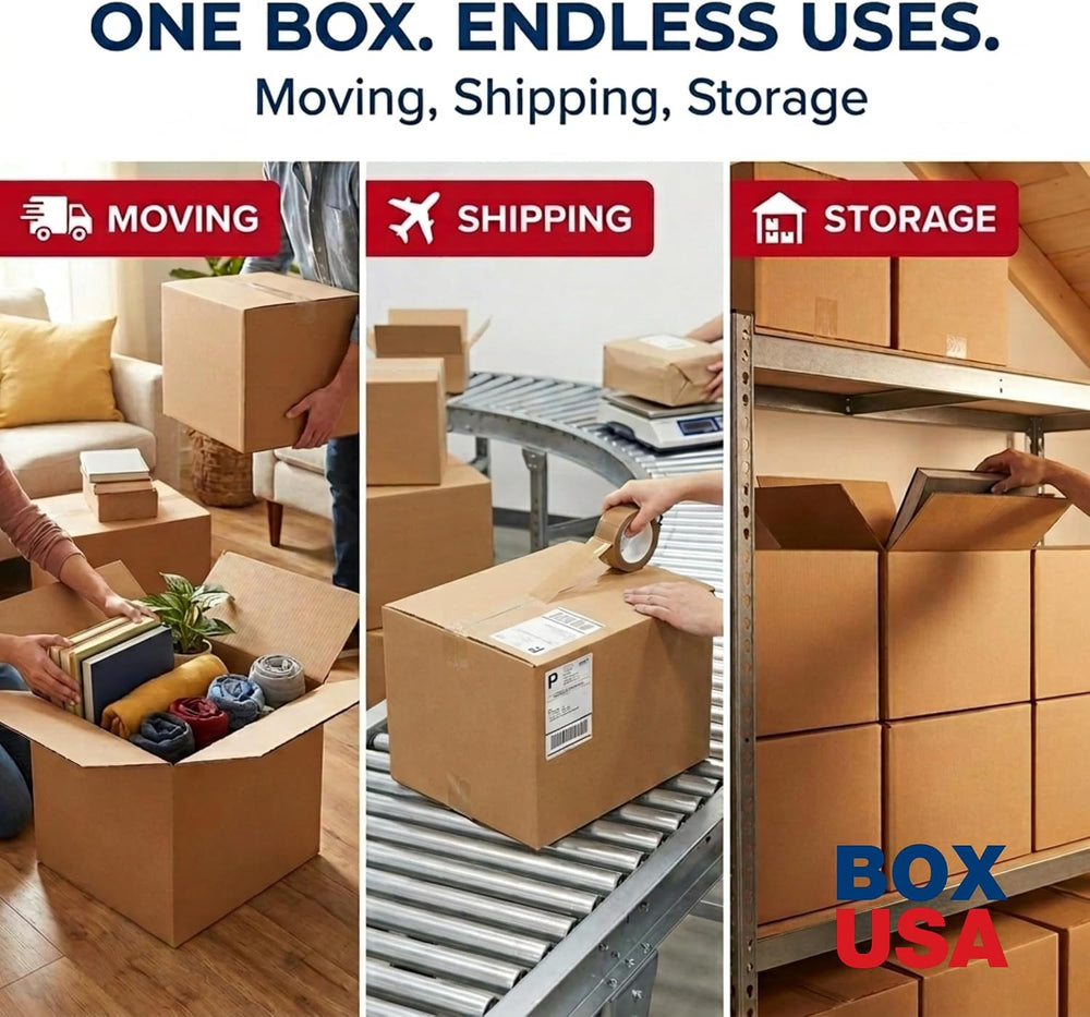 BOX USA Long Boxes Holds 65lbs, 24x6x8 25-Pk for Shipping & Packing