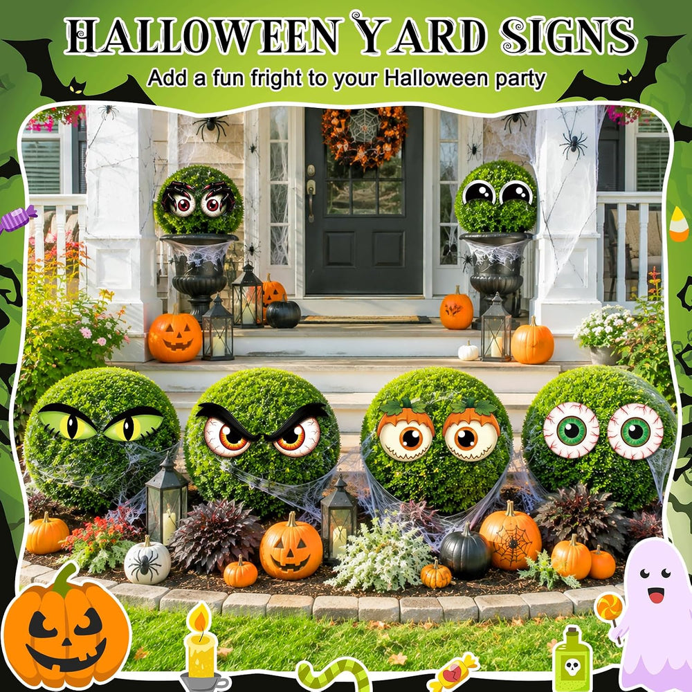 12-Piece Halloween Bush Eyes with 24 Stakes
