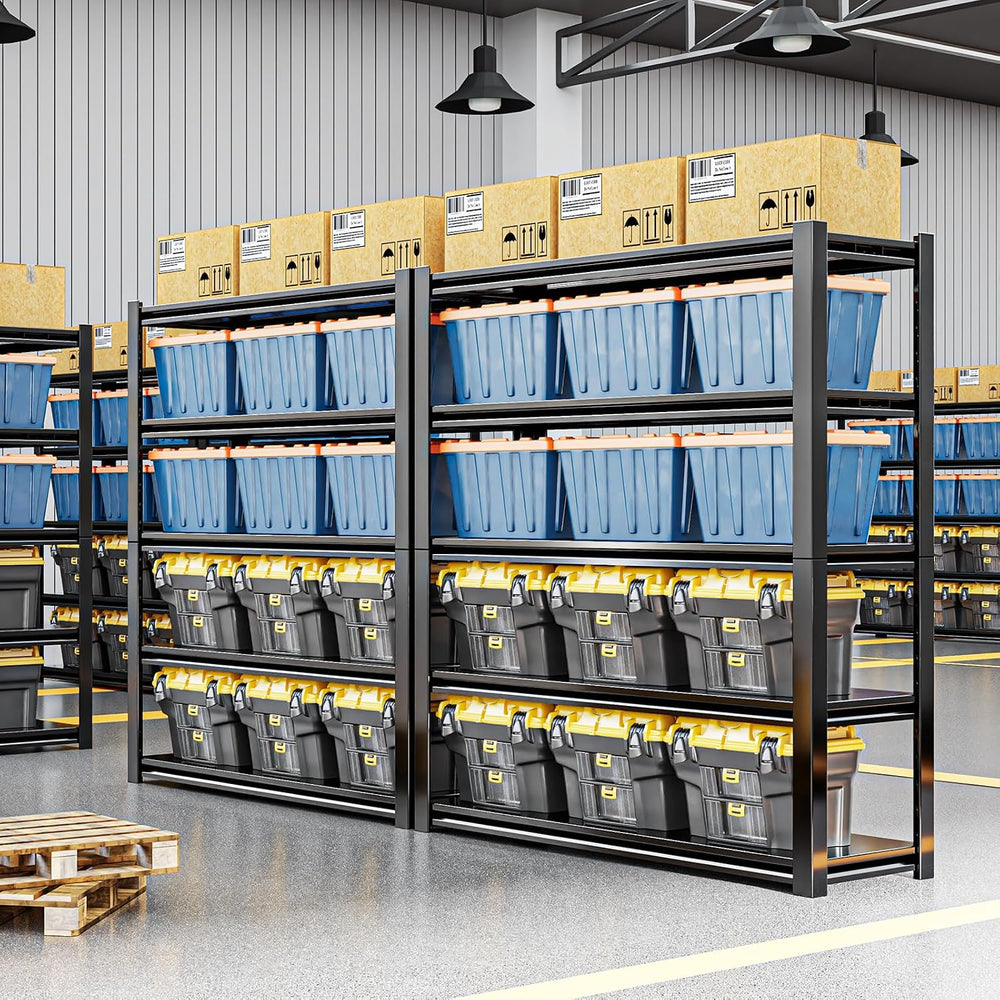 72" H Adjustable Garage Shelving 2500LBS Storage Shelves 5-Tier Heavy Du...