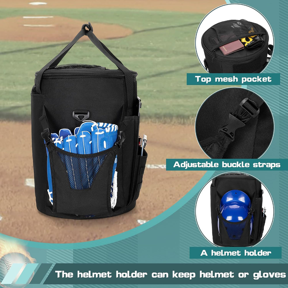 Baseball Coaches Bag, Baseball Bucket Bag
