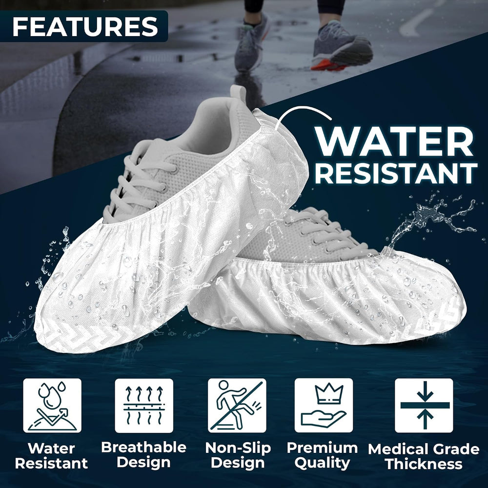 Premium Boot & Shoe Covers Disposable Booties - 200 Pack - Durable, Non-S...
