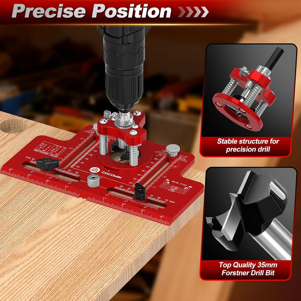 2 in 1 Concealed Hinge Jig and Cabinet Handle Jig with Quick Clamp