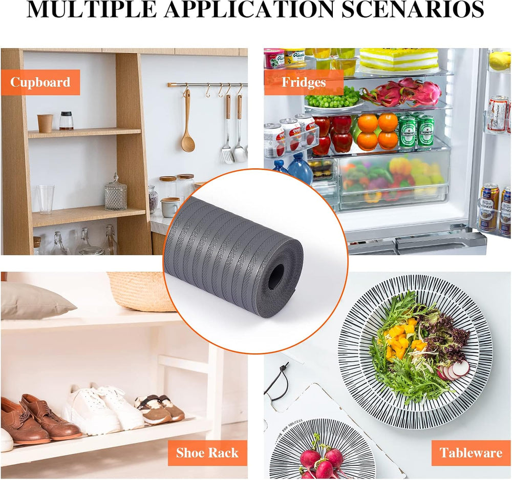 Mcrbeay Shelf Liner Non Adhesive, Washable Cabinet Liners for Shelves