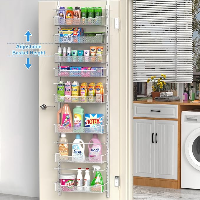 Over the Door Pantry Organizer, 8-Tier Over the Door Organizer