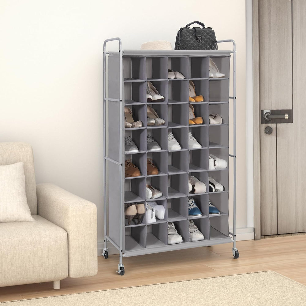 STORAGE MANIAC Shoe Cubby Organizer, Free Standing Shoe Cube Rack for Entrywa...