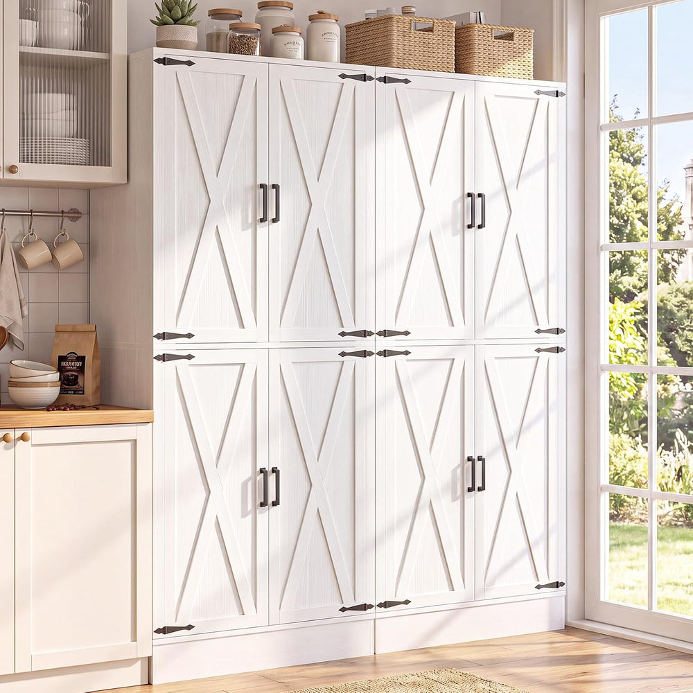 Unikito 71"H Kitchen Pantry Storage Cabinet with Shelves & Drawers, ...