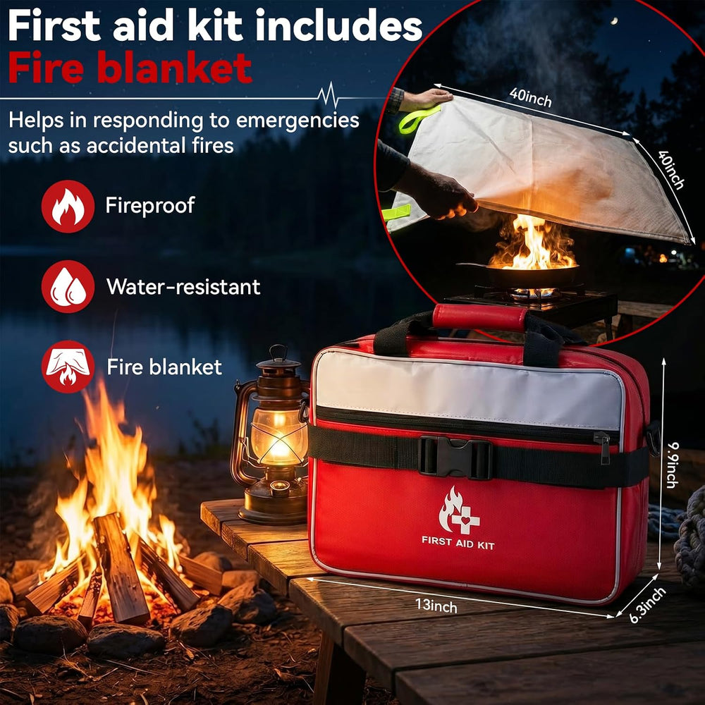 Tamfile 555 Piece First Aid Kit, Fireproof Waterproof Trauma Medical Kits