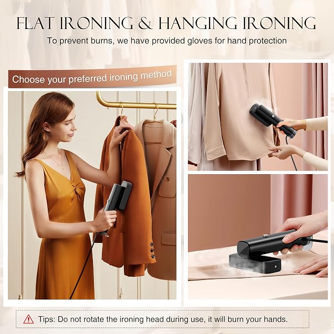 Steamer for Clothes, Portable Handheld Garment Steamer for Fabric Wrinkles