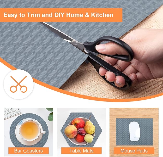 Shelf Liners for Kitchen Cabinets Refrigerator Liners Waterproof & Oil-Proof
