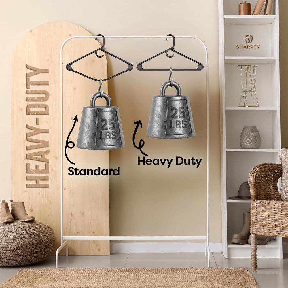 Heavy Duty Clothes Hangers, 36 Pack - Space Saving, Ultra Strong Black Plasti...