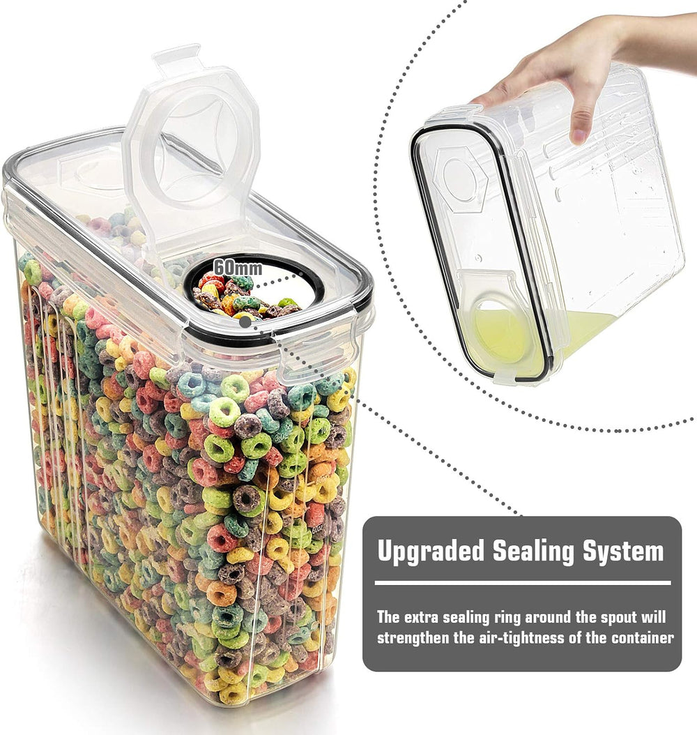 Wildone Cereal Storage Containers Set, Large BPA Free Plastic Airtight Food S...